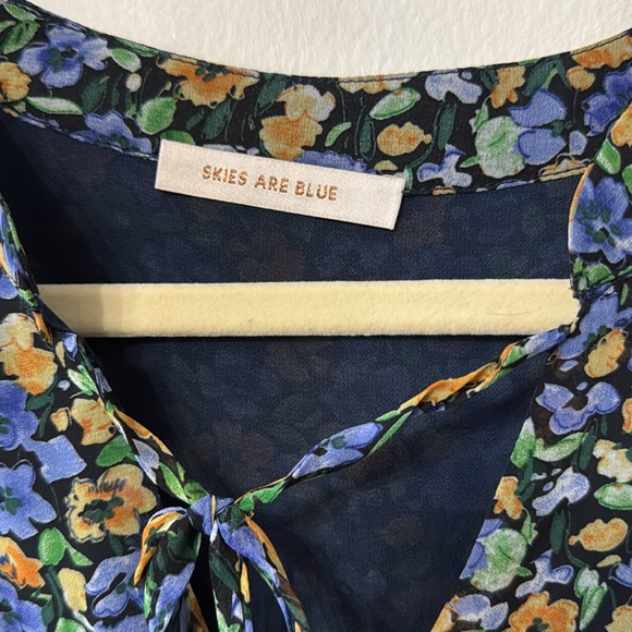 Skies are Blue Daisy Print Pleated Mini Dress - Picture 3 of 12